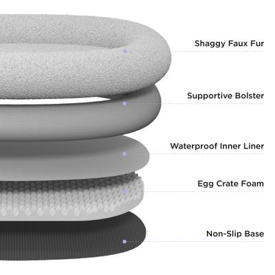 Show full view: Lesure Foldable Human Size Dog Bed, Light Grey, XX-Large slide 2 of 9