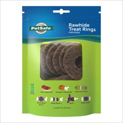 PetSafe Busy Buddy Natural Rawhide Rings Dog Treats, Size C