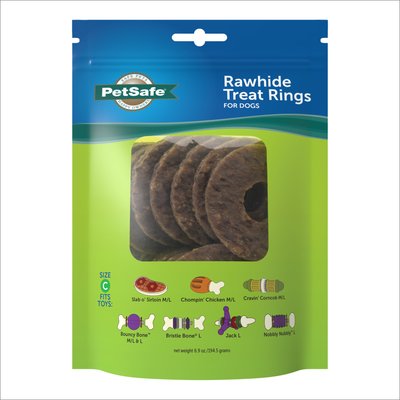 PetSafe PetSafe Busy Buddy Natural Rawhide Rings Dog Treats, Size C