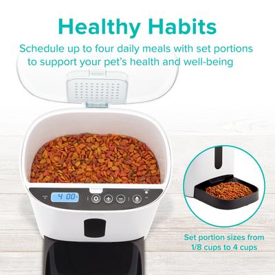 Show full view: Arf Pets Automatic Dog & Cat Feeder, White, 18-cup slide 4 of 11