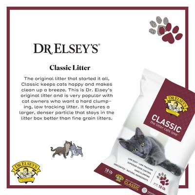 Show full view: Dr. Elsey's Classic Unscented Clumping Clay Cat Litter, 18-lb bag slide 5 of 12