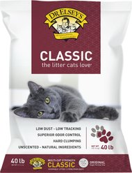 Dr. Elsey's Classic Unscented Clumping Clay Cat Litter, 40-lb bag