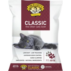 Dr. Elsey's Classic Unscented Clumping Clay Cat Litter, 40-lb bag