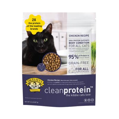 Show full view: Dr. Elsey's cleanprotein Chicken Kibble Cat Dry Food, 2.0-lb bag slide 1 of 13