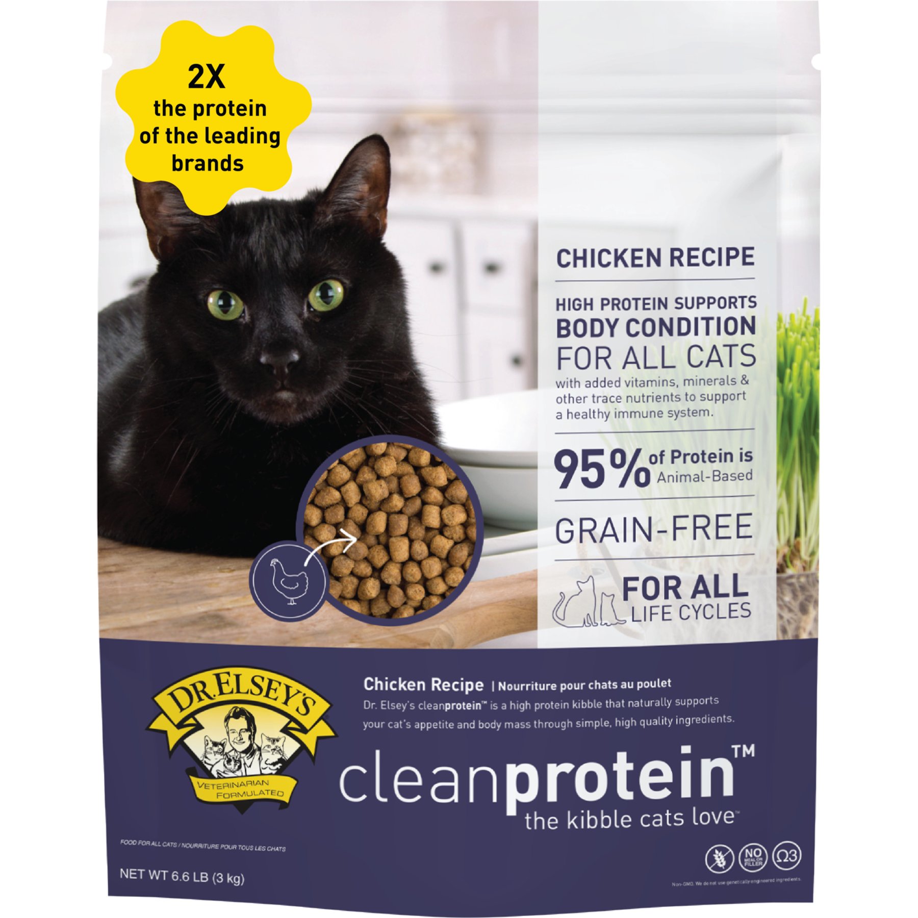 Dr. Elsey's cleanprotein Chicken Kibble Cat Dry Food, 6.6-lb bag