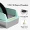 Show in main carousel: Der Vierbeiner Stainless Steel Cat Litter Box, Macaron Green, 23-in slide 3 of 8