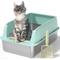 Show in main carousel: Der Vierbeiner Stainless Steel Cat Litter Box, Macaron Green, 23-in slide 1 of 8