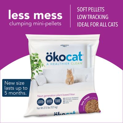 Show full view: Okocat Mini Pellets Unscented Clumping Wood Cat Litter, 27.5-lb bag slide 3 of 12