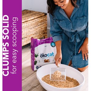 Okocat Mini Pellets Unscented Clumping Wood Cat Litter, 21.5-lb bag