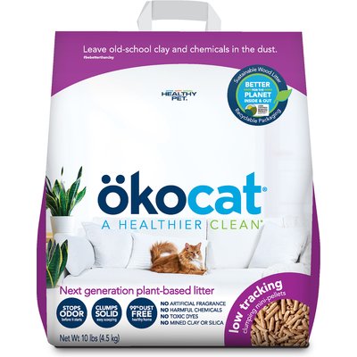 Okocat Okocat Mini Pellets Unscented Clumping Wood Cat Litter, 10-lb bag