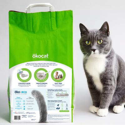 Show full view: Okocat Dust-Free Unscented Non-Clumping Paper Pellet Cat Litter, 8-lb bag slide 3 of 12