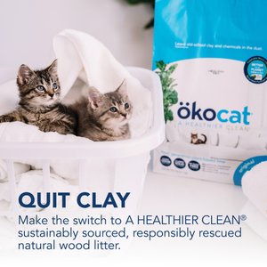 Okocat Original Premium Wood Clumping Cat Litter, 18.8-lb bag