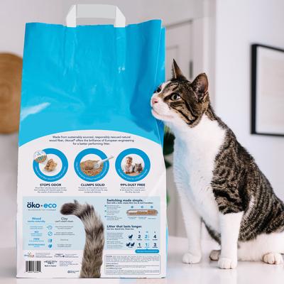 Show full view: Okocat Original Premium Wood Clumping Cat Litter, 12.6-lb bag slide 3 of 12