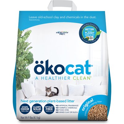 Okocat Okocat Original Premium Wood Clumping Cat Litter, 9-lb bag