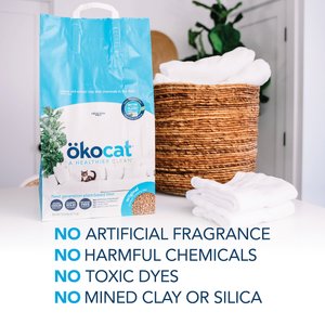 Okocat Original Premium Wood Clumping Cat Litter, 18.8-lb bag