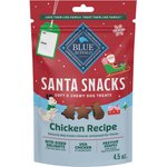 Blue Buffalo Christmas Santa Snacks Soft & Chewy Dog Treats, Natural Holiday Morsels, Tasty Chicken Recipe, 4.5-oz bag