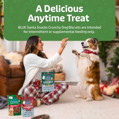 Show full view: Blue Buffalo Christmas Santa Snacks Crunchy Dog Biscuits, Natural Holiday Treats, Baked with Oatmeal & Cinnamon Recipe, 11-oz bag slide 10 of 11