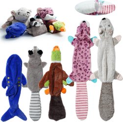 Nocciola Wildlife Series Squeaky Stuffing-Free Dog Plush Toy Variety Pack, 5 count