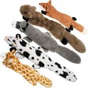 Nocciola Jungle Series Crinkle Squeaky Stuffing-Free Dog Plush Toy Variety Pack, 5 count