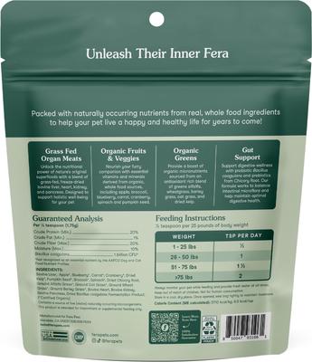 Show full view: Fera Pets Whole Food Multivitamin Powder Topper for Dogs & Cats, 3.7-oz pouch slide 8 of 11