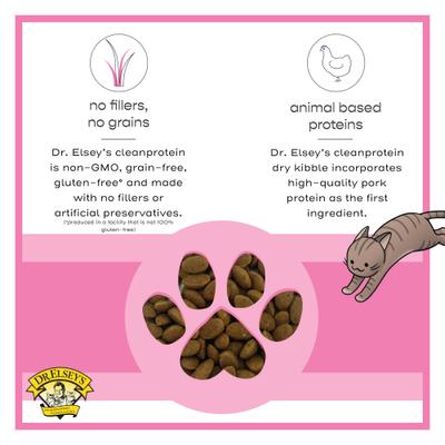 Show full view: Dr. Elsey's cleanprotein Protein Bites Pork Crunchy Cat Treats, 6-oz bag slide 6 of 8