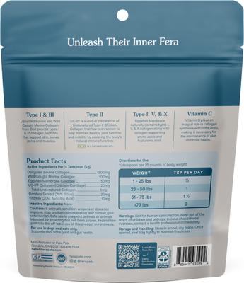 Show full view: Fera Pets Collagen Plus Powder Joint Supplement for Dogs & Cats, 4.23-oz pouch slide 8 of 11