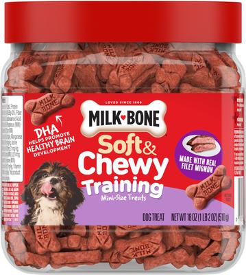 Show full view: Milk-Bone Filet Mignon Soft & Chewy Dog Training Treats, Mini, 18-oz bag slide 9 of 9