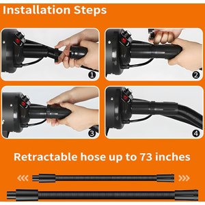 PetNF 3.2 HP High Velocity Dog Grooming Dryer, Black