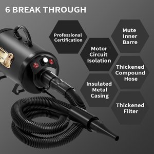 PetNF 3.2 HP High Velocity Dog Grooming Dryer, Black