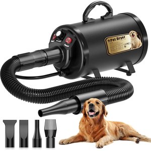 PetNF 3.2 HP High Velocity Dog Grooming Dryer, Black