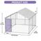 Show in main carousel: Wooflex Heavy Duty Outdoor Dog Kennel with Roof & Metal Gate, 7.5 x 7.5-ft slide 2 of 8