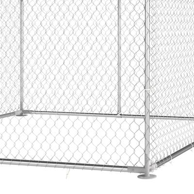 Show full view: Wooflex Heavy Duty Outdoor Dog Kennel with Roof & Metal Gate, 10 x 10-ft slide 7 of 8