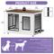 Show in main carousel: Wooflex Furniture Style Dog Crate with Adjustable Feet & Removable Bowls, White, 40 inch slide 2 of 7