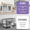 Show in main carousel: Wooflex Furniture Style Dog Crate with Adjustable Feet & Removable Bowls, White, 40 inch slide 4 of 7