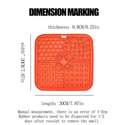 Show full view: Supet Silicone Dog & Cat Lick Mat, Orange slide 3 of 7