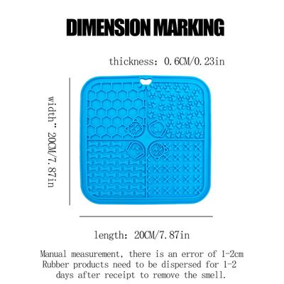 Show full view: Supet Silicone Dog & Cat Lick Mat, Blue slide 3 of 7