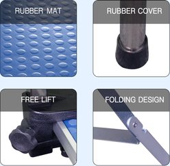 Cesicia Folding Heavy Duty Stainless Steel Dog Pet Grooming Table, Blue, 35.4 x 23.6 x 30-in slide 2 of 7