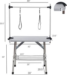 Cesicia Folding Dog & Cat Grooming Table, Silver Grey, 42-in slide 2 of 6
