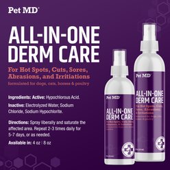 Pet MD All-in-One Dog Derm Skin Care Treatment Spray, 4-oz bottle slide 2 of 6