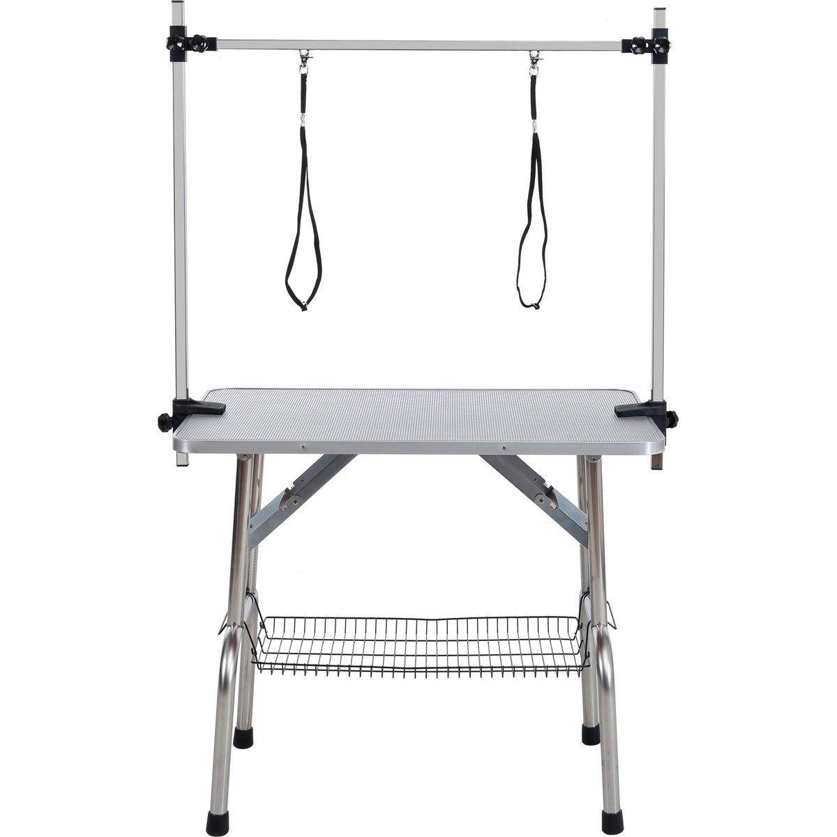 Cesicia Folding Dog & Cat Grooming Table, Silver Grey, 42-in