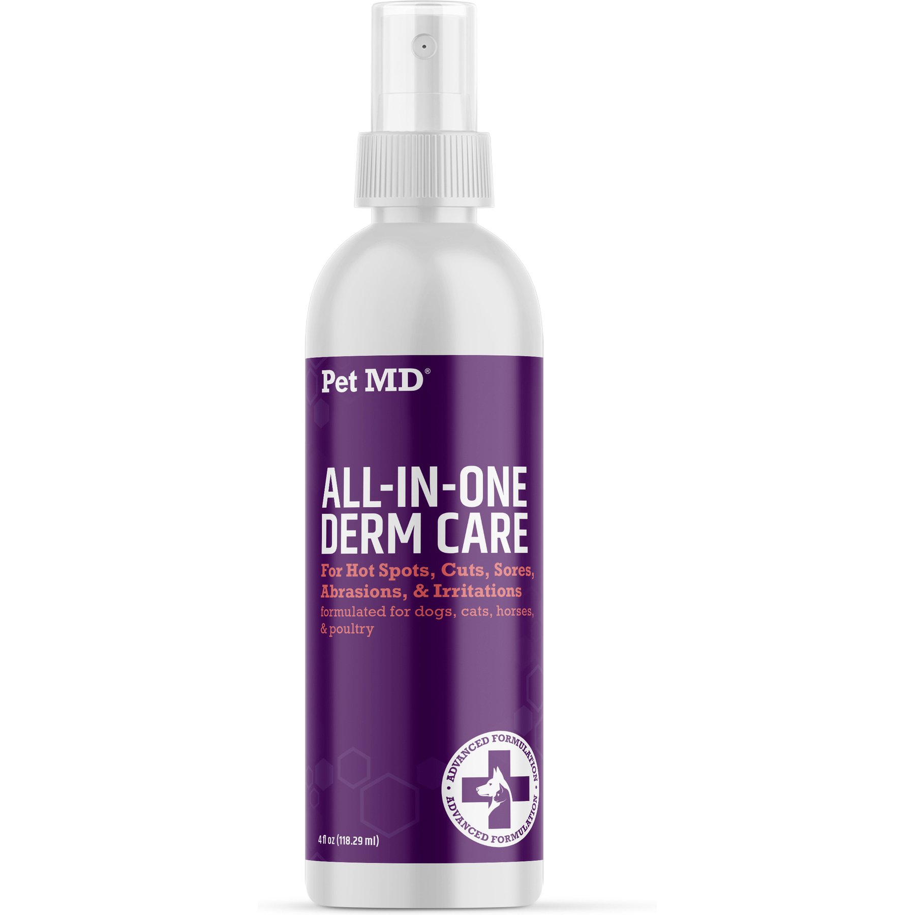 Pet MD All-in-One Dog Derm Skin Care Treatment Spray, 4-fl oz bottle