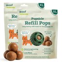 Woof Pupsicle Pops Refills Chicken & Peanut Butter Grain-Free Lickable Dog Treats, X-Large, 10 count