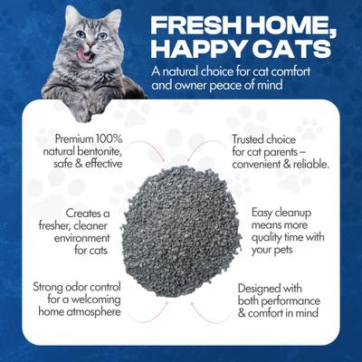 Show full view: Scoochie Pet Clever Clump X-Tra Strength Unscented Natural Bentonite Cat Litter, 18.5-lb box slide 7 of 7