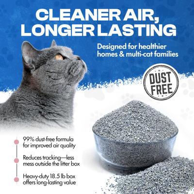 Show full view: Scoochie Pet Clever Clump X-Tra Strength Unscented Natural Bentonite Cat Litter, 18.5-lb box slide 6 of 7