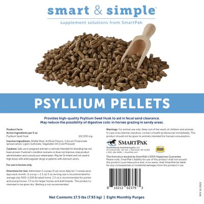 Show full view: SmartEquine Smart & Simple Psyllium Pellet Horse Supplement, 17.5-lb bag slide 2 of 8