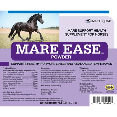 Show full view: SmartEquine Mare Ease Powder Horse Calming Supplement, 4.5-lb pail slide 2 of 5