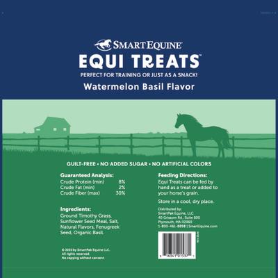 Show full view: SmartEquine Equi Treats Watermelon Basil Pellet Horse Supplement, 4-lb bag slide 2 of 7