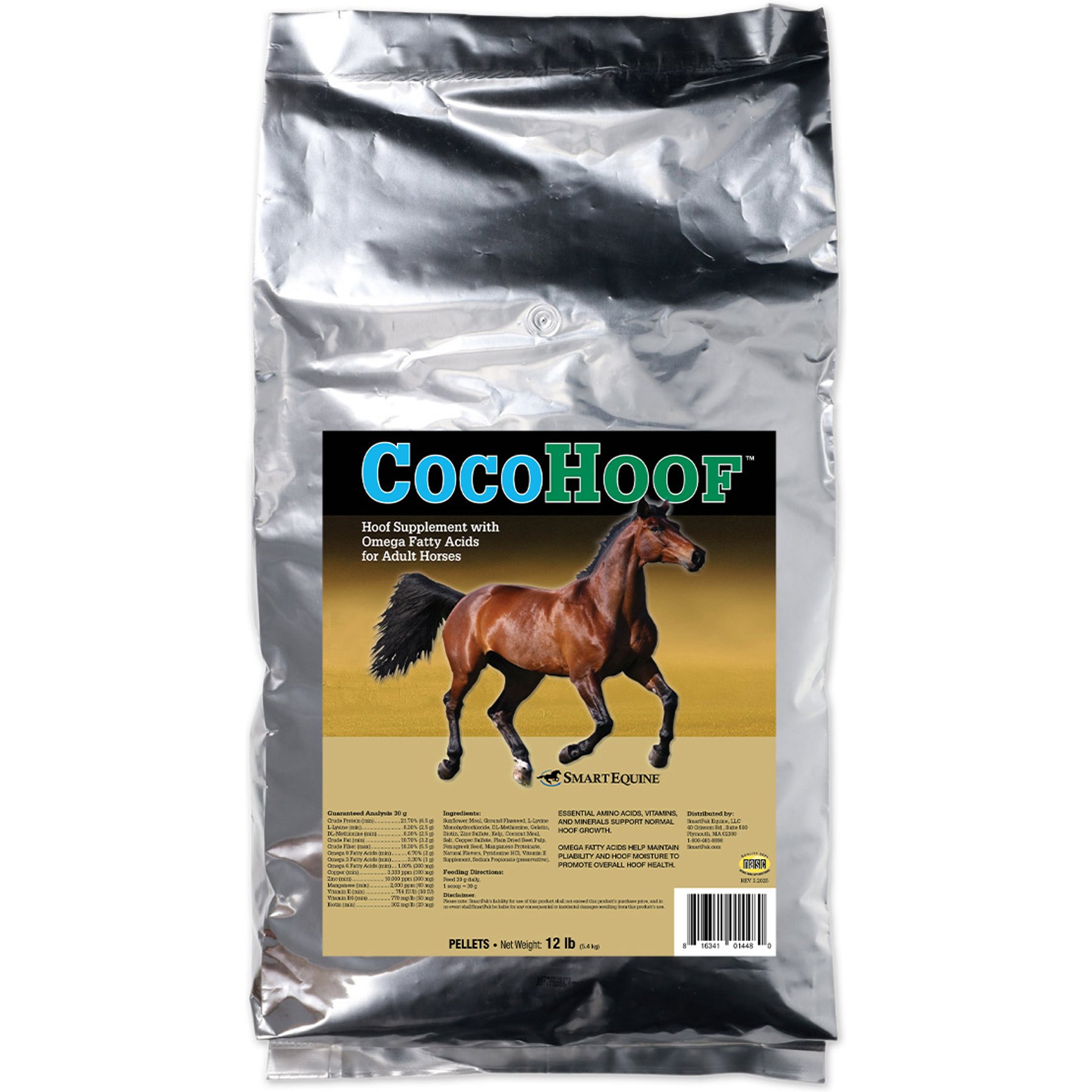 SmartPak Cocohoof Pellets Horse Hoof Care Supplement, 12-lb bag