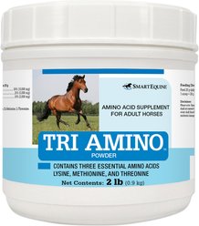 SmartEquine Tri-Amino Amino Acid Powder Horse Supplement, 2-lb jar