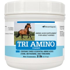 SmartEquine Tri-Amino Amino Acid Powder Horse Supplement, 2-lb jar